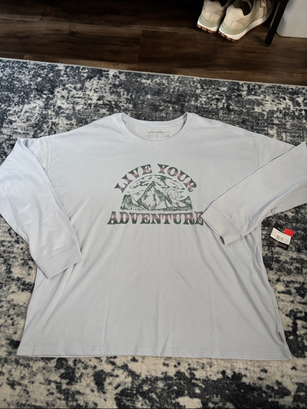 Eddie Bauer- Live Your Adventure Long-Sleeve Shirt - Light Blue- New w/tags.